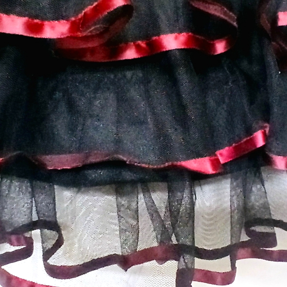 Harley Quinn DC comic Black & Red Faux Leather Corset & Skirt Set XL - Picture 9 of 14
